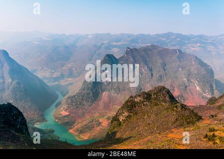 Ma Pi Leng Pass; Ha Giang Province, Vietnam Stock Photo