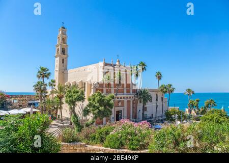 St Peter Church in Old Jaffa Stock Photo
