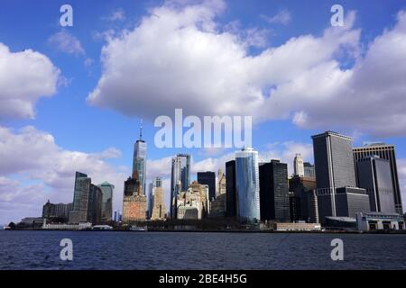 New York, United States. 08th Feb, 2020. General overall view of the lower downtown Manhattan skyline and One World Trade Center amid the global coronavirus COVID-19 pandemic, Saturday, Feb. 8, 2020, in New York. Photo via Credit: Newscom/Alamy Live News
