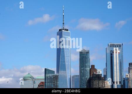 New York, United States. 08th Feb, 2020. General overall view of the lower downtown Manhattan skyline and One World Trade Center amid the global coronavirus COVID-19 pandemic, Saturday, Feb. 8, 2020, in New York. Photo via Credit: Newscom/Alamy Live News