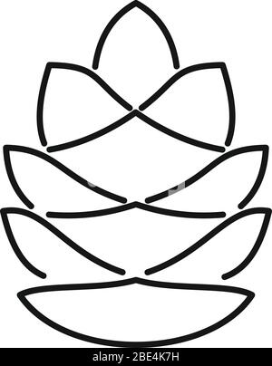 Xmas pine cone icon. Outline xmas pine cone vector icon for web design isolated on white background Stock Vector