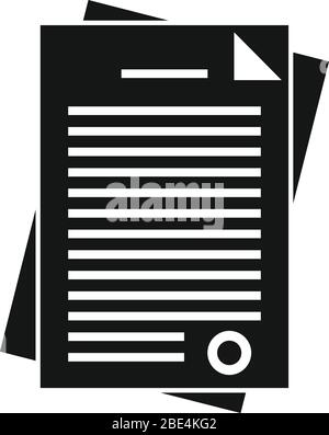 Police documents icon. Simple illustration of police documents vector icon for web design isolated on white background Stock Vector