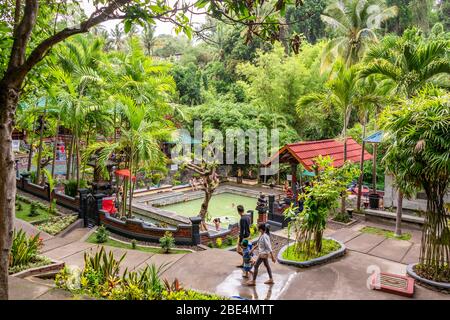Horizontal view of Banjar hot Springs in Bali, Indonesia.