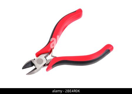 side cutter red black isolate close up Stock Photo