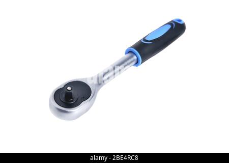 knob for socket wrench, nut ratchet close up isolate Stock Photo