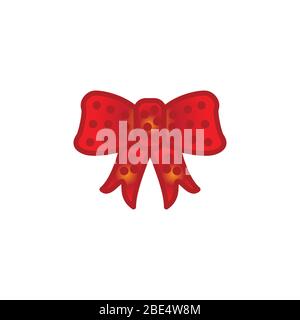 gift box, bow, bell. christmas element logo design. Vector Illustration Stock Vector