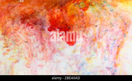 abstract color background of paints mixed in water Stock Photo