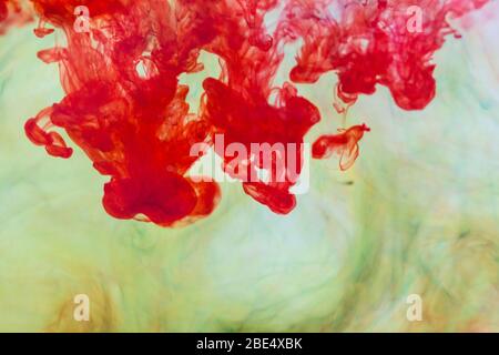 abstract color background of paints mixed in water Stock Photo