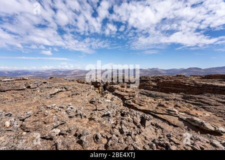 cederberg , wolfberg cracks landscape view over rock formations Stock Photo