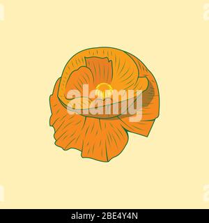 Lily Flower Logo Icon, vector illustration Stock Vector