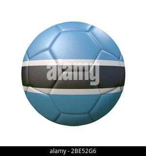 Soccer ball in flag colors isolated on white background. Botswana. 3D image Stock Photo