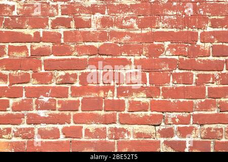 painted brickwork background old heterogeneous texture close-up Stock Photo