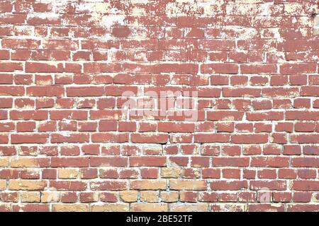 painted brickwork background old heterogeneous texture close-up Stock Photo