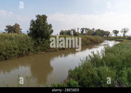 The Jordan river in Israel Stock Photo