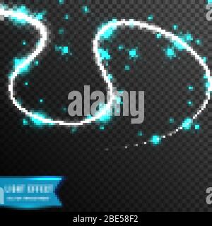 star galaxy effect, from connecting dot and line. light effect. vector illustration, isolated on transparent background Stock Vector