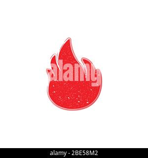 red fire flame logo Ideas. Inspiration logo design. Template Vector Illustration. Isolated On White Background Stock Vector