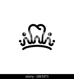 dental crown logo Ideas. Inspiration logo design. Template Vector Illustration. Isolated On White Background Stock Vector