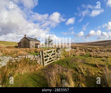 Nun's Cross Farm Princetown by Siward's Cross on the Abbots way Dartmoor National Park Devon Stock Photo