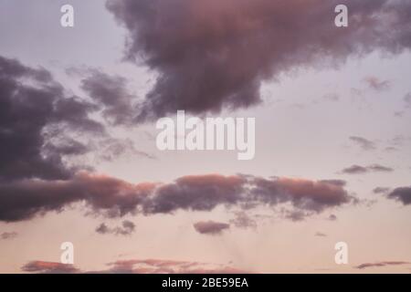 Wonderful sunset. Red sunset sky with clouds Stock Photo