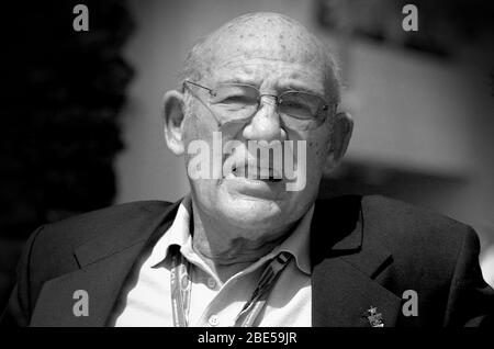 Sakhir, Bahrain. 12th Apr, 2020. Ex racing driver Stirling MOSS died at the age of 90. Archive photo; Former British racing driver Stirling MOSS celebrates his 80th birthday on September 17, 2009, turns 80, Sir Stirling Moss, GBR, Ex Rennfahrer.Portraet.Formel 1, Bahrain Grand Prix 2006.12.03.2006. | usage worldwide Credit: dpa/Alamy Live News Stock Photo