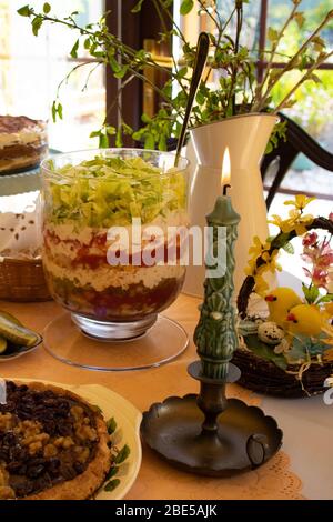Polish Easter Sunday Breakfast, Cardiff, Wales, UK Stock Photo