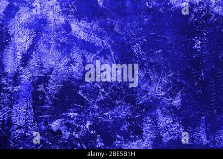 Top view blue painted grunge texture, background Stock Photo