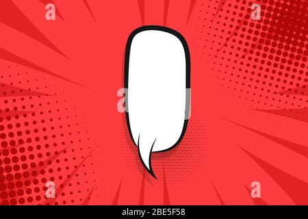 Comic text empty speech bubble banner pop art Stock Vector