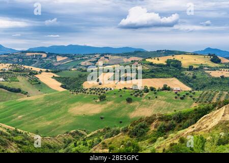 Natural Park of Atri, Teramo, Abruzzo, Italy: landscape of calanques at summer Stock Photo