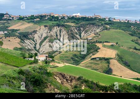 Natural Park of Atri, Teramo, Abruzzo, Italy: landscape of calanques at summer Stock Photo