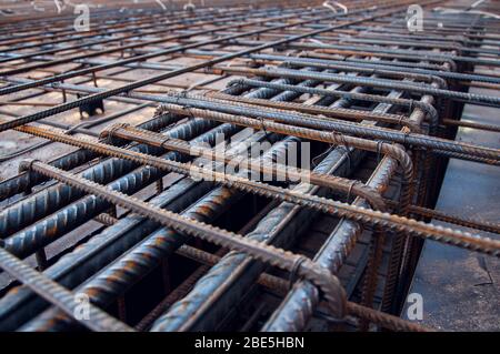 Rebars Bars For Concrete Wall Construction Of A New Building Construction Site Stock Photo Alamy