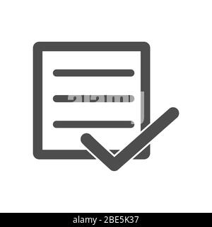 Approved document, vector icon for websites and apps. Stock illustration isolated on a white background. Simple design Stock Vector