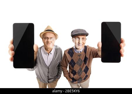 Two old mobile phones isolated on white background Stock Photo - Alamy