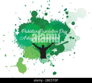 23rd march a day of resolution Stock Vector