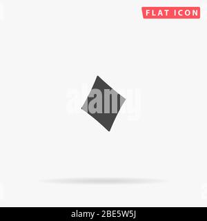 Suit Diamonds flat vector icon. Glyph style sign. Simple hand drawn illustrations symbol for concept infographics, designs projects, UI and UX, websit Stock Vector