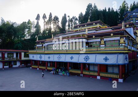 Exterior view of the beautiful Rumtek Monastery, Sikkim, India Stock Photo