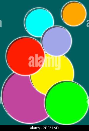 Pattern for text circles in different colors. Background image. Ball. Sphere Place for text. Vector image. Poster. Booklet. Stock Vector