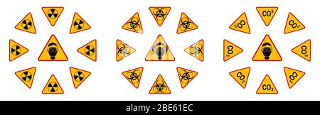 New times require new road signs and new warnings in the face of current threats. Stock Vector