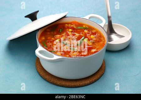 maryland crab soup, american cuisine Stock Photo