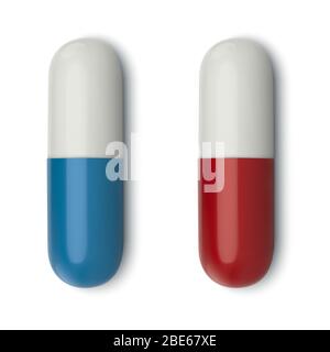 3d realistic white medical pill, top view. Design template of pills, capsules for graphics,mockup. Vector illustration. Stock Vector