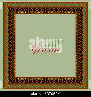 African style frame border with copyspace for your design. Vector ...