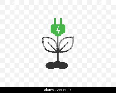 Eco energy icon. Vector illustration, flat design. Stock Vector