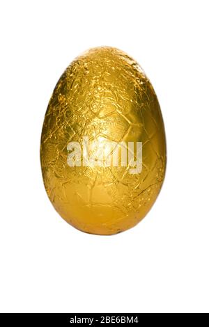 Golden egg on isolated white background Stock Photo