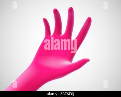 Red open palm offering something . Concept of charity, care and online support. Stock Vector