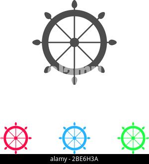 Helm icon flat. Color pictogram on white background. Vector illustration symbol and bonus icons Stock Vector