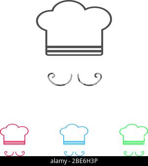Chef icon flat. Color pictogram on white background. Vector illustration symbol and bonus icons Stock Vector