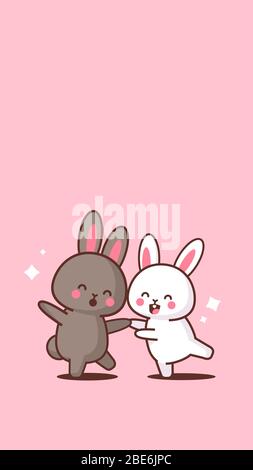 kawaii cute cartoon couple rabbit playing Stock Vector Image & Art - Alamy kawaii cute cartoon couple rabbit playing Stock Vector Image & Art - Alamy