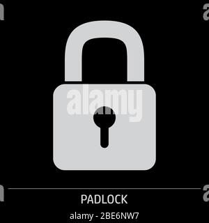 Padlock icon illustration Stock Vector