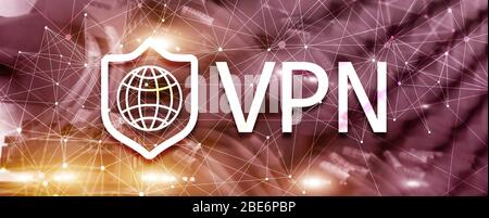 Website Banner Virtual private network VPN. New technology concept 2020. Stock Photo