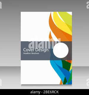 Brochure in colors of Brazil flag. Vector color concept Stock Vector