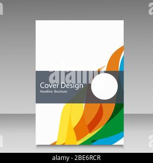 Brochure in colors of Brazil flag. Vector color concept Stock Vector
